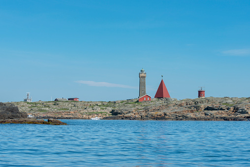 Vinga Lighthouse outside Gothenburg city in Sweden.