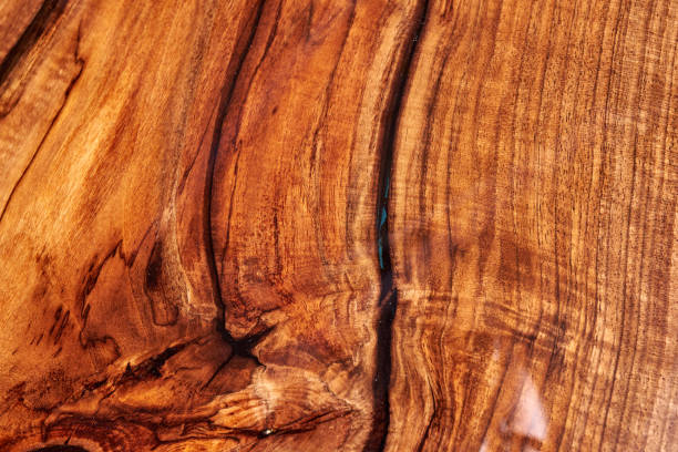 istock Texture of a wooden table with epoxy resin. 1401790053