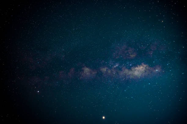 istock Starry Night Sky with Galaxy and Mars planet 1401791161