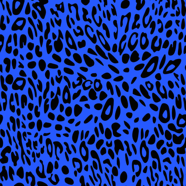 Blue Cheeta Pattern Blue Cheetah Print Border