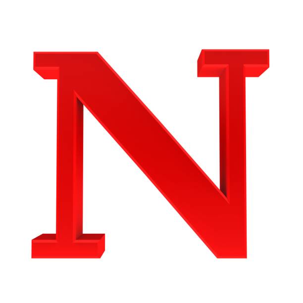 istock N letter red sign 3d on white background 1401793790