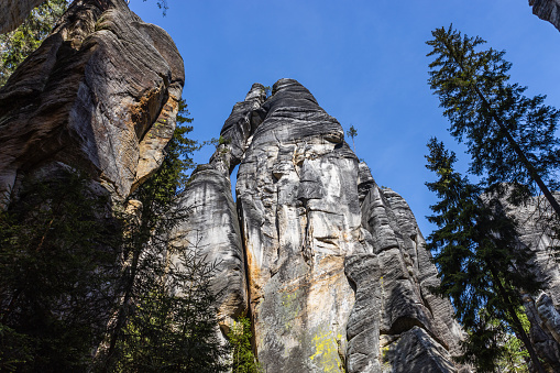 Rock towers in Adrspach, part of Adrspach-Teplice Rocks Nature Reserve, Czech Republic.