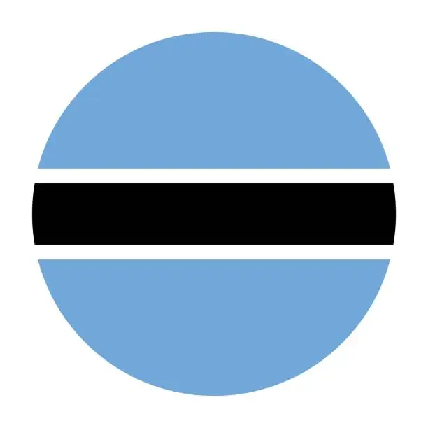 Vector illustration of National Flag of Botswana