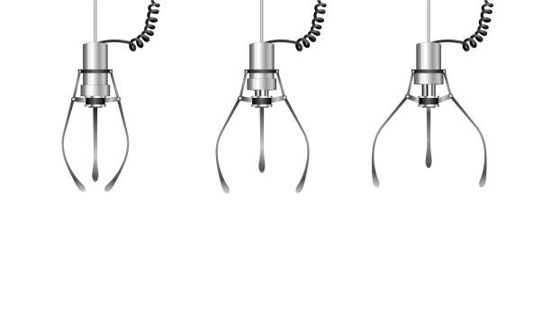 ramię chwytaka chwytaka w 3 krokach otwarcia,
automat
ilustracja wektorowa izolowana na białym tle - pluszak stock illustrations