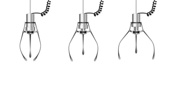 ramię chwytaka chwytaka w 3 krokach otwarcia,
automat
ilustracja wektorowa izolowana na białym tle - claw stock illustrations