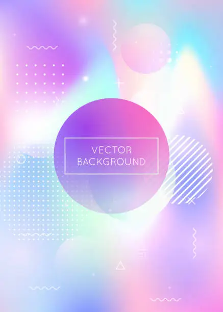 Vector illustration of Hipster Background. Shiny Layout. Violet Light Presentation. Mot