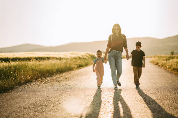 istock Family walking on the street 1401816404