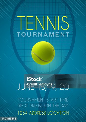 istock Tennis tournament poster 1401819348