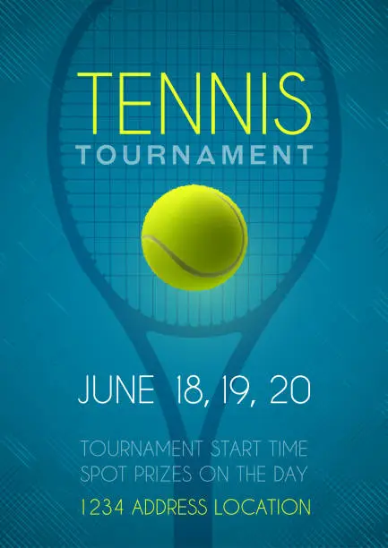 Vector illustration of Tennis tournament poster