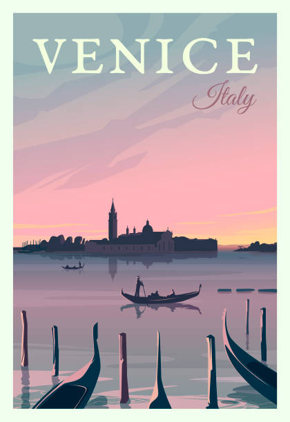 illustrazioni stock, clip art, cartoni animati e icone di tendenza di stampare - venezia