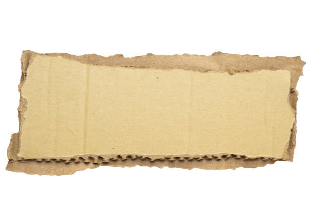 istock Brown Cardboard paper piece isolated on white background 1401823435