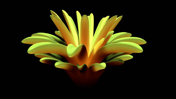 istock yellow flower on the black background abstraction 3d-rendering 1401827856