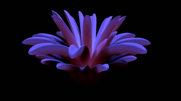 istock purple flower on the black background abstraction 3d-rendering 1401828380