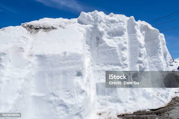 Snow Wall In Whistler Stock Photo - Download Image Now - Adventure, Beauty, Blue