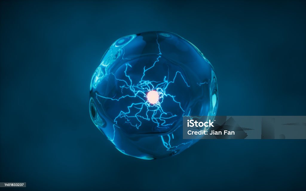 Cell Wall Computer Rendered Transparent Cell With Glowing Nucleus Inside 3d Rendering Stock Photo ...