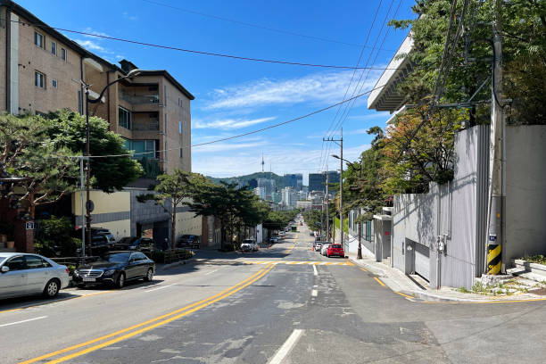 Seoul, Korea - June 7th 2022, A beautiful day in June, its Gahoedong \n street in Seoul Korea. 가회동