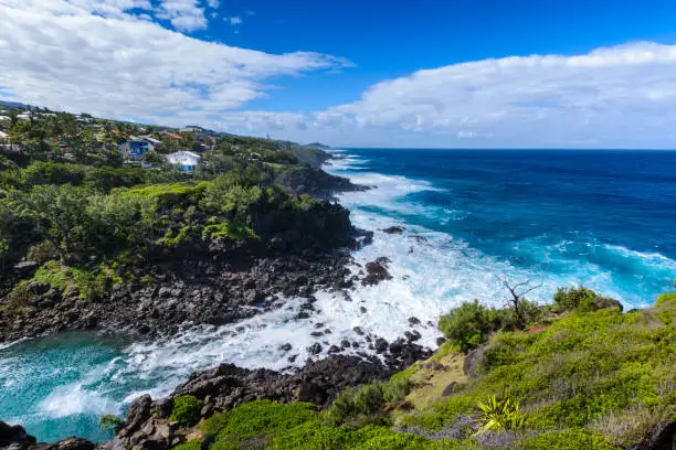 Landscape of Ravine Des Cafres at Saint Pierre at Reunion Island