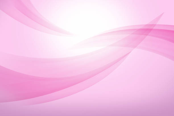 illustrations, cliparts, dessins animés et icônes de résumé (matériau de fond) composé de courbes roses - fond rose