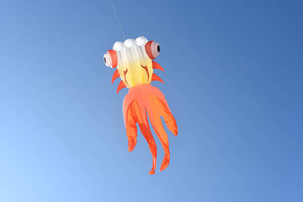 istock Bright kite in the blue sky without people 1401861310