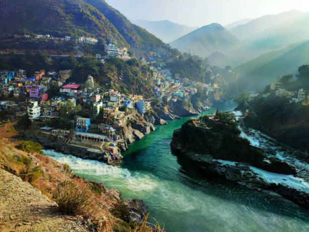 istock Confluence of Alaknanda and Bhagirathi (thereafter flow on as the ganga river) 1401861393