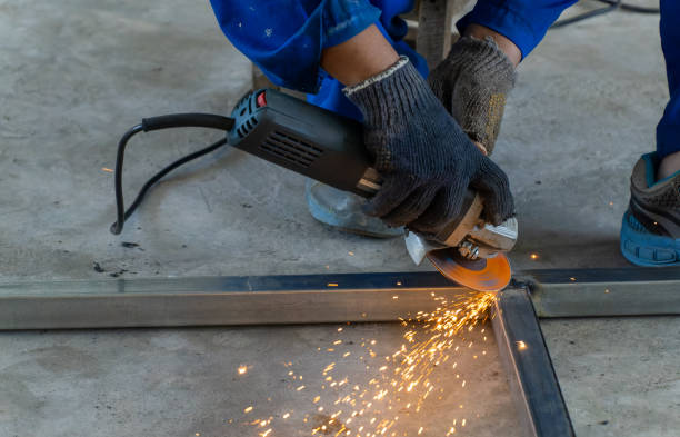 istock Mild steel grinder. Grinding saw. Grinding Machine in factory. Workshop work. Grinder. 1401861514