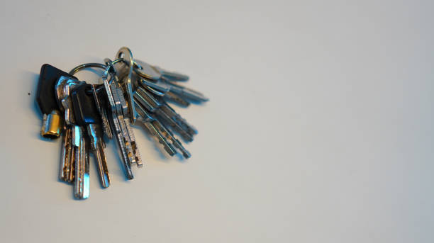 istock House key. House Key Collection. Key model variations. Office key. Key Warehouse with negative space concept. Key ring. 1401861541