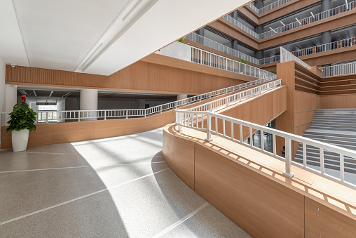 Interior stairs of a modern design penthouse loft