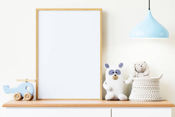 istock Nursery Digital Mockup,Nursery frame mockup. Frame Mockup. 3d Illustration. 1401867244