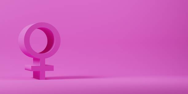istock 3D render of female symbol 1401868090