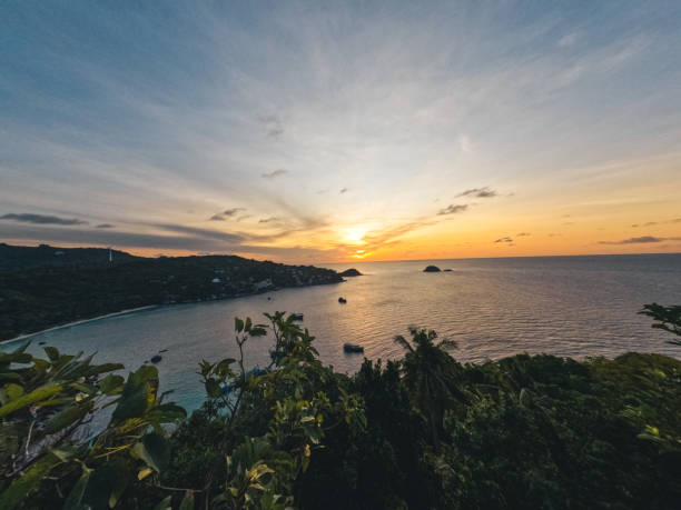 istock Summer sea view on a tropical island 1401868509