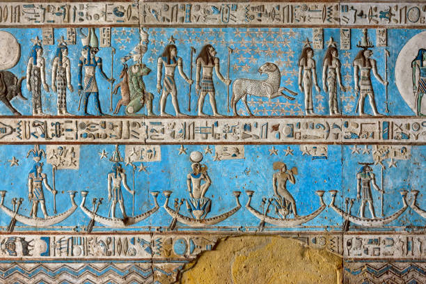 istock Hieroglyphic egypt carvings on ceiling 1401878969