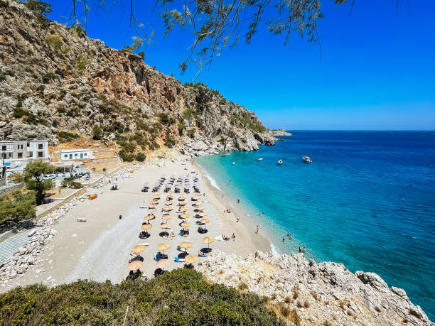 istock Idyllic beach Kira Panagia, Karpathos island, Greece 1401880189