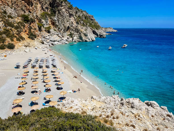 istock Idyllic beach Kira Panagia, Karpathos island, Greece 1401880215