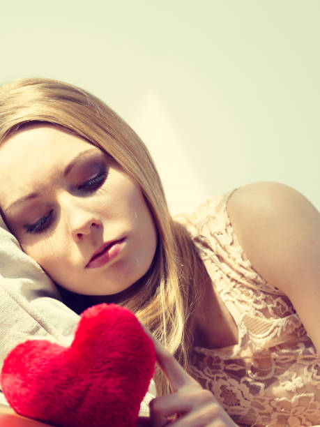 istock Sad woman on Valentines day 1401881546