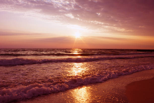 istock Sunset seascape. Natural beach landscape 1401883231