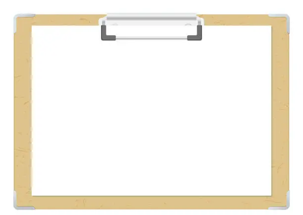 Vector illustration of Illustration of A4 horizontal format binder