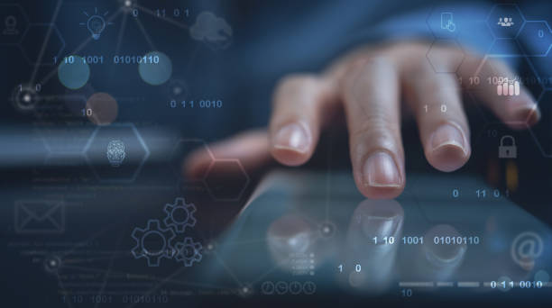 istock Business woman using mobile smart phone with global network, Digital transformation, global network technology, internet connection, big data link tech, digital marketing 1401887287