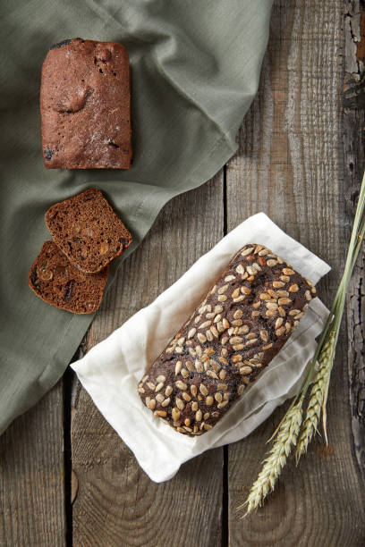 istock Ready to eat bread and pies in rustic style 1401888712