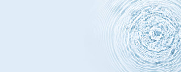 istock The texture of water on a blue background. 1401892632