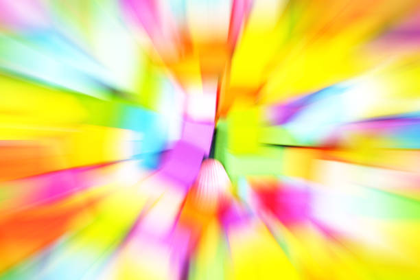 abstract Radial Motion Blur colorful background with bokeh