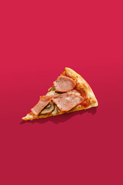 istock Slice of pizza on colorfull background 1401895661