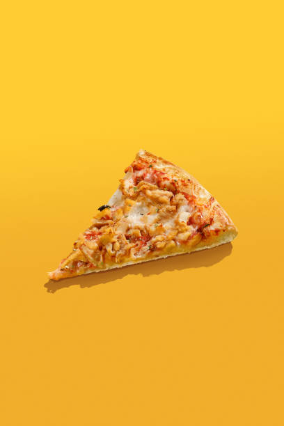 istock Slice of pizza on colorfull background 1401895702