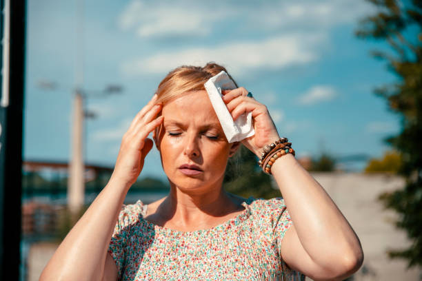 istock Having sunstroke at summer hot weather 1401907682