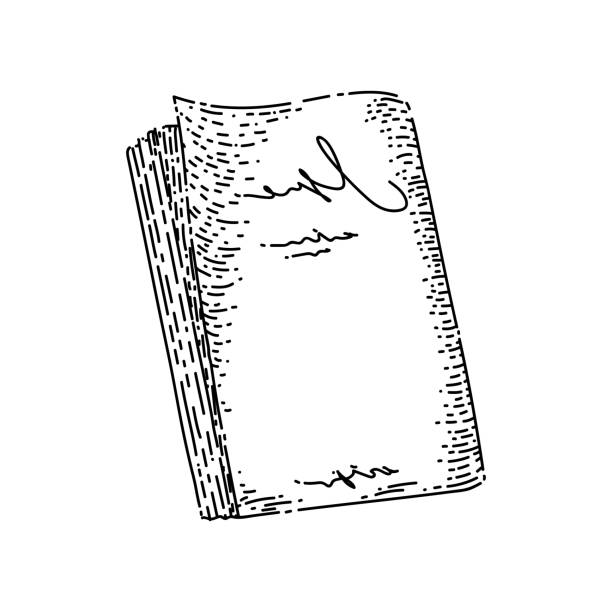 ilustrações, clipart, desenhos animados e ícones de livro esboço vetor desenhado à mão - book backgrounds law bookshelf