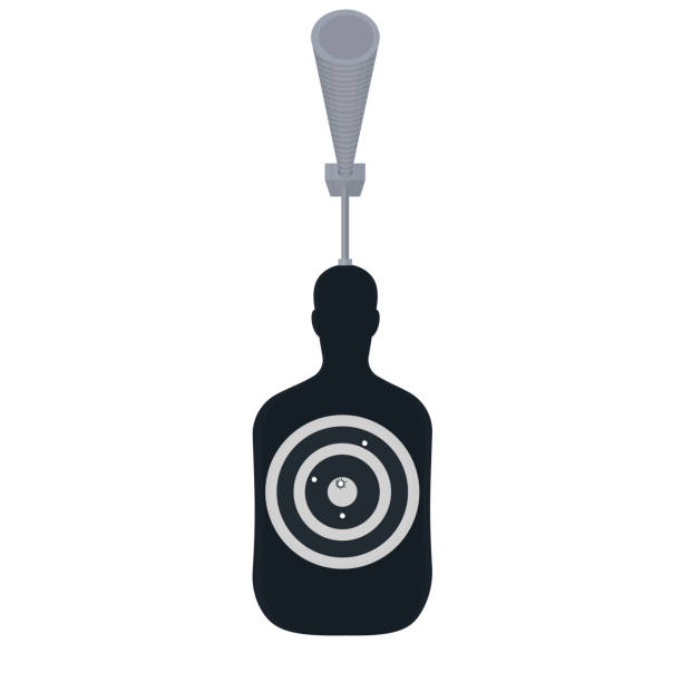 ターゲット射撃。銃の射程距離、ベクトルイラスト - bullet hole gun rifle bullet点のイラスト素材／クリップアート素材／マンガ素材／アイコン素材