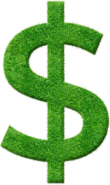 istock Dollar sign green money sign. Clear Green Earth. 1401922778