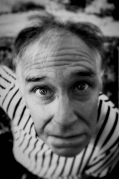 Close-up of a middle-aged white looking serious