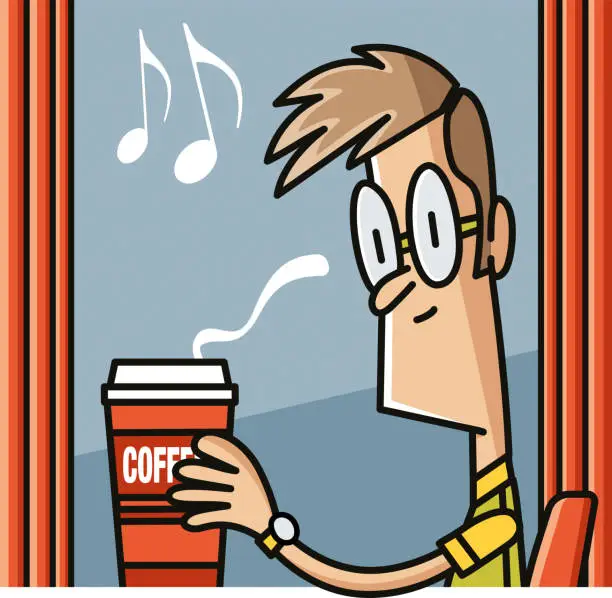 Vector illustration of COFFEE TIME