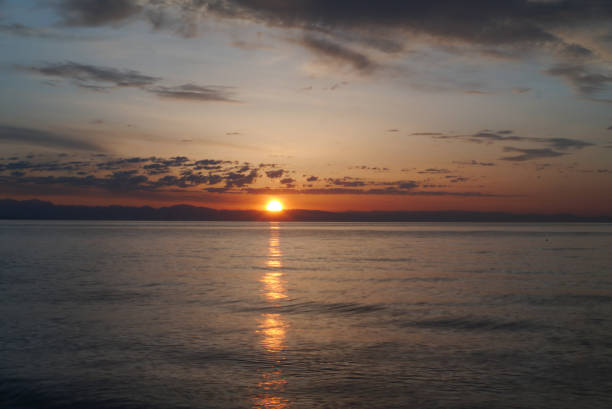 istock Colorful sunrise on the sea 1401929963