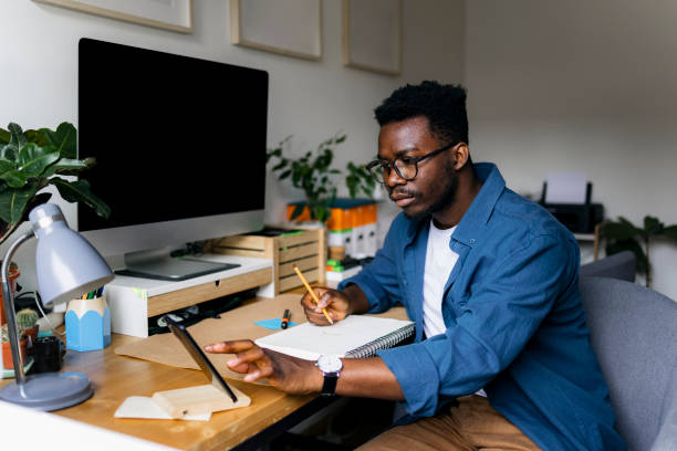 istock Professional freelance designer working from home 1401930781